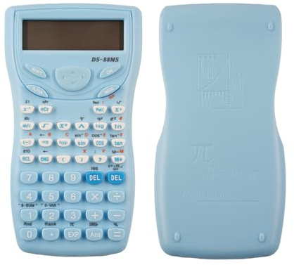 DS-88MS Scientific Calculator, Advanced Scientific Calculator with 240 Functions,2-Line 10+2 Display and Protective Cover for School Offices Business Home,Blue
