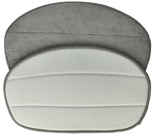 vhbw 2X paño Limpieza reemplaza Leifheit 11911 para Limpiador a Vapor, mopa a Vapor - Microfibra, Gris