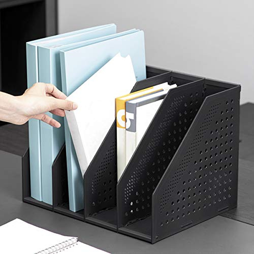 Bücher Ordner Faltbar Dokumente Buchständer Multifunktion Standfest Erweiterbar Verstellbar Halter Buchstützen Buchhalter Organizer Speicher Bücherregal Schreibtisch für Zuhause Arbeitzimmer Büro Grau