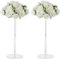 Nuptio Acrylic Vase Wedding Centrepieces - 2 Pcs 60cm Tall Table Flower Stand Flowers Vases for Birthday Party Weddings Decorations - Elegant Bulk Geometric Column Centrepiece Display Stands Holder