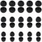 Lot de 30 embouts de rechange en silicone souple pour écouteurs - Tailles S/M/L - Compatibles avec la plupart des écouteurs (noir)