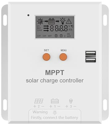 Y&H 20A MPPT Solar Ladegerät Controller 12V 24V Batterie Temperaturkompensation Solar Panel Batterie Regler Max PV Input 75VDC Arbeit mit AGM, Gel, Flooded und Lithium