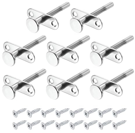 QUARKZMAN Chiavistelli a Spillo, 6,5x65mm/0,26x2,56 Chiusura a Stantuffo Bullone a Molla in Acciaio per Mobili Armadio Letto Porta, 8pz