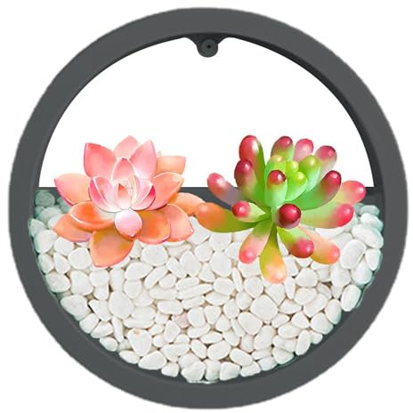 Durchsichtiger Übertopf zur Wandmontage, transparenter runder Blumentopf, Wandvase, Pflanztöpfe, Innenpflanze, runde Wandvase für dekorative Korbpflanzen