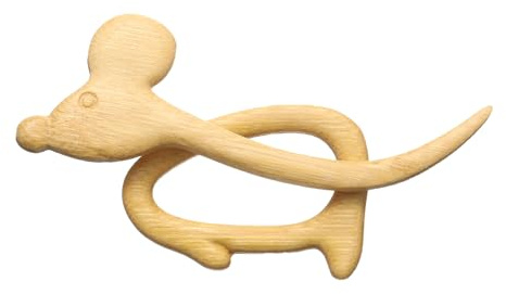 sourcing map Broche en bois en forme de souris, épingles à châle vintage pour pull, broche en bois pour femme, fille, écharpe, badge décoratif