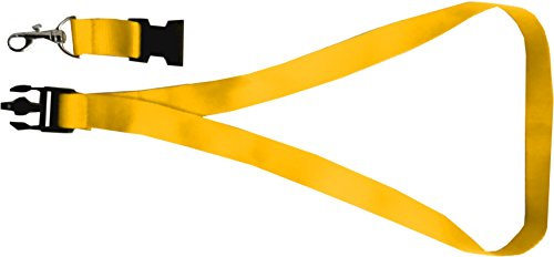Schlüsselband 25 mm bedruckt mit Ihrem eigenen Schriftzug (gelb)
