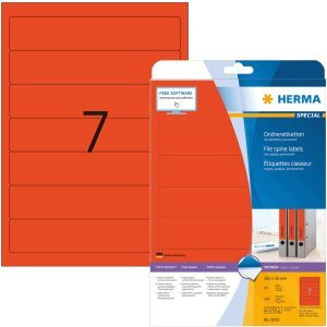 HERMA Ordneretiketten rot 192x38mm Special A4 VE=140 Stück