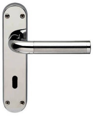 Jedo JV431PC/SC Curved Door Handle Lockset 185mm X 39mm Polished Chrome / Satin Chrome