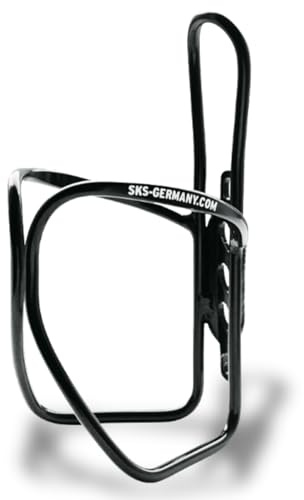 SKS GERMANY WIRECAGE Flaschenhalter für Fahrräder, schwarz | Fahrradzubehör aus Aluminium, leichte Konstruktion, mit sicherem Flaschenhalt