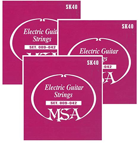 3 SATZ GITARRENSAITEN FÜR E-GITARRE - STAHLSAITEN - FÜR ELEKTROGITARRE - SK40-009-042