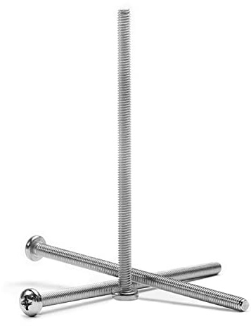 MroMax 30 Stück Metallschrauben M4 x 80 mm mit Kreuzschlitz 304 Edelstahl Silbergrau
