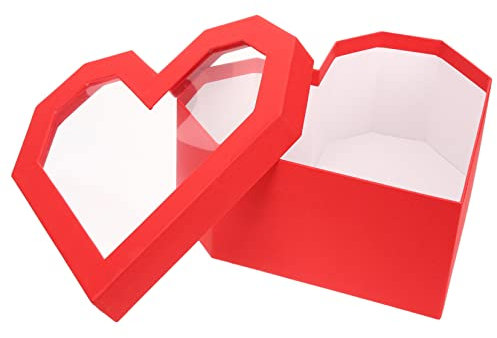 NAMOARLY Herzförmige Geschenkbox Mit Klarfenster Vielseitige Aufbewahrungsbox Für Valentinstag Hochzeit Und Outdoor-dekoration Für Blumen Schmuck Und Kreative