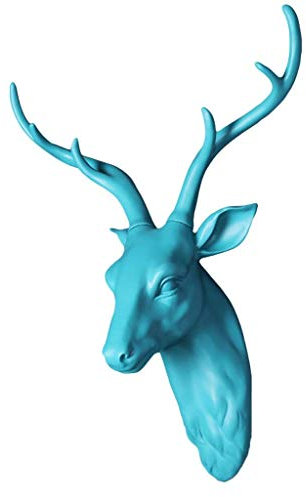 WESTCH Statues de jardin Sculpture blanche tenture murale Animal moderne minimaliste 3D bleu or rouge résine 22 45 60 cm Statues nouveauté cadeau