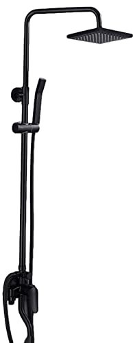 ASerZenith Duschkopf, Badezimmer, luxuriöser 20,3 cm Hochdruck-Regenduschkopf/Handduschkopf, kombinierter Anti-Leck-Duschkopf mit Halter/Schlauch (C 3-Funktions-Dusche)
