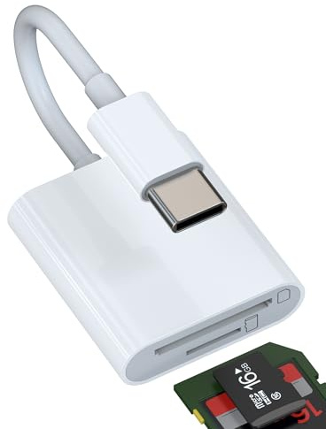 Adapter Kartenleser SD Micro SD auf USB C (2 in 1) für iPhone 15 für Apple iPad Pro MacBook Air Card Reader TF Speicher Karte MacBook Mini Übertragung Daten Kamera Externer Port Karten Memory Plug