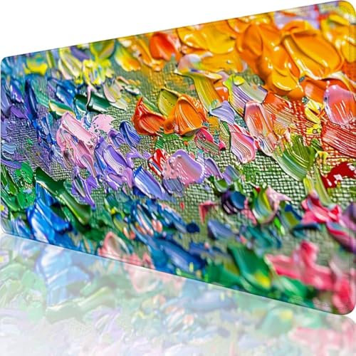 Lila Mauspad XXL 800 x 300, Erweiterte Groß Mousepad Graffiti, Wasserfest Schreibtischunterlage Vernähte Kanten Design, Mouse Pad mit rutschfeste Gummibasis für Pc Büro Deko, Geschenke für Frauen j-Y