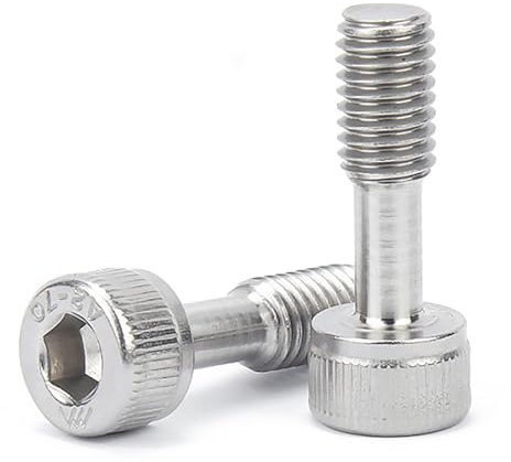 10 Uds Pernos de Cabeza Hueca Hexagonal M2.5 M3 M4 M5 tamaño Tornillos cautivos Cabeza Corta Media Rosca Macho Perno anticaída Tipo Acero Inoxidable(10 PCS- 25mm,M5)