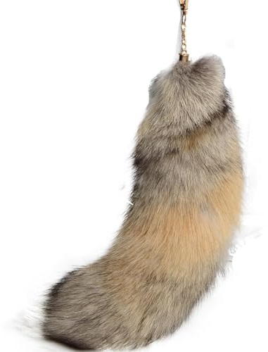 Generisch Tierschwanz Anhänger, 40cm Fuchsschwanz Schlüsselanhänger, Weich Flaumig Dicht, Groß Schlüsselring Tasche Zusätze Auto Schlüsselketten Anhänger