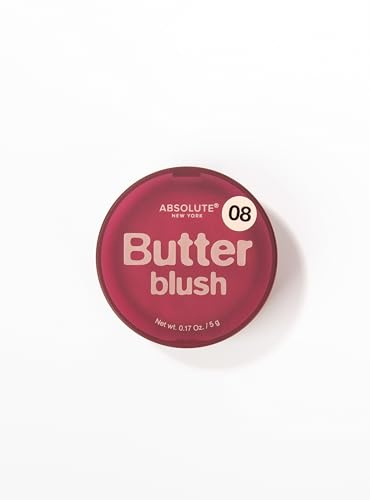 Absolute New York Butter Bronzer Blush, Soft Pressed Powder, Highly Pigmented with Ultra Fine Shimmer (MFFB08 Plum Butter)