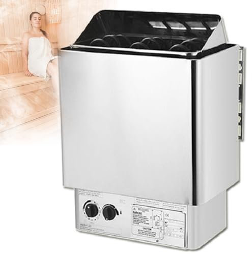 Poêle De Sauna électrique 3kw-9kw, Poêle De Chauffage De Sauna En Acier Inoxydable, Boîte De Sauna Pour Bain Humide Et Sec équipement De Salle De Sauna Pour La Maison Hôtel Spa Douche Hammam,6KW
