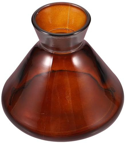 BIUDECO Flacone Diffusore di Profumo in Vetro Trasparente 220Ml Ampia Apertura a Tromba Flacone Diffusore a Bastoncini per Oli Essenziali Contenitore Ricaricabile per Aromaterapia Uso