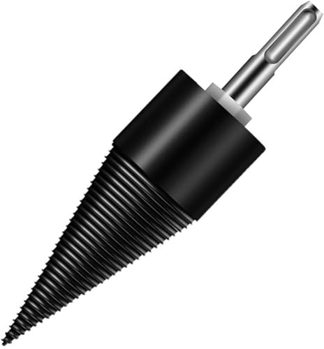 SanfoelekFewood Chop Bit Wood Splitting Tool Cone Log Splitters Electric Timber Breaking Machine Fewood Chopper Breaker Bits Accessory