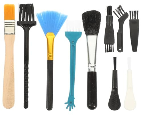 Cabilock Kit de Limpieza para Teclado y Computadora Portátil, Cepillo de Cerdas Suaves Antielectrostático, 10 Piezas para Eliminar Polvo en Puertos, Ventiladores y Componentes