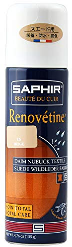 Saphir | Renovétine 200 ml | Spray para Limpiar, Recolorar e Impermeabilizar Ante y Cuero Aterciopelado (Beige 16)