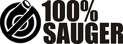 NetSpares Plott Aufkleber 100% Sauger Turbo Sticker Tuning Autoaufkleber Shocker Fun