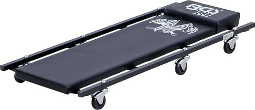 BGS 2992 | Werkstatt-Rollbrett | 1000 x 420 mm | bis 150 kg | Höhe 100 mm | Vierkant-Metallrahmen | Polsterauflage | 6 kugelgelagerte Rollen mit Gummibereifung