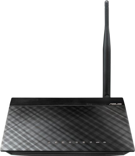 Asus RT-N10 D1 Router Wireless N 150 Mbps, 5 porte Fast Ethernet RJ45 (di cui 1WAN), 1 Antenna staccabile Hi-gain 5dBi, Nero/Antracite