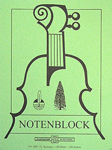 Notenblock A4 Hoch 200 Seiten Umweltpapier
