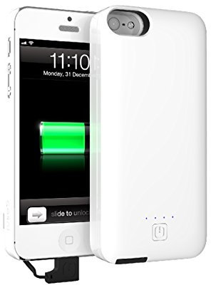 Gosh E91w Parallel Akku-Hülle mit Batterie für Apple iPhone 5 (2500mAh) weiß