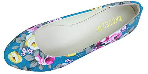 MISSMAO Womens Chinese Traditional Loafers Shoes Ladies Floral Slip On Ballerina Flat Ladies Pumps for Summer,Green,EU 39