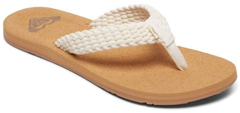 Roxy Porto, Zapatos de Playa y Piscina para Mujer, Blanco (Natural Nat), 37 EU