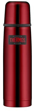 THERMOS LIGHT & COMPACT BEVERAGE BOTTLE 0,50l, cranberry red, Thermosflasche Edelstahl, Isolierflasche rot mit Trinkbecher, 12 h heiß / 24 h kalt, spülmaschinenfest, absolut dicht, BPA-frei