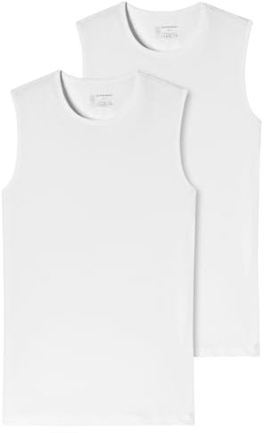 Schiesser Herren 95/5 Organic Cotton Unterhemd Mit Breiten Träger Rundhals Unterwäsche, Weiß, L EU