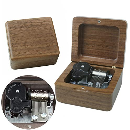 Sinzyo Scatola musicale meccanica Scatola musicale d'epoca Regalo di Natale di San Valentino(A Thousand Years-Scatola in legno di noce)