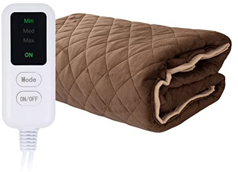 Couverture chauffante 150 x 180 cm, Couverture électrique Douce avec 3 Niveaux de Chauffage, arrêt Automatique à Distance, Couvre-lit Chauffant pour lit et Couvre-lit à Chauffage Rapide