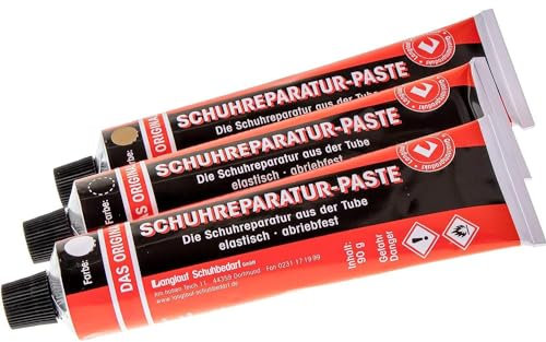 Schuhreparatur aus der Tube - Das Original - 3er Set Reparaturpaste Schuhe und Schuhsohlen - Schuhreparatur Set - Flüssiggummi für Schuhe - Absatz Reparatur - Schuhsohlen Reparaturpaste Skater Schuhe
