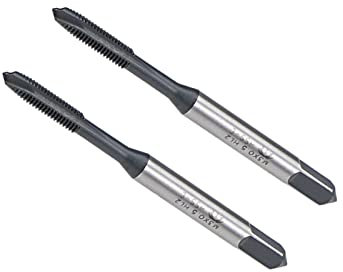 CoCud Espiral Punto Machos Métrico M3 X 0.5 Rosca Recubierto con Ticn Acero Alta Velocidad Jis Rosca Fresado Macho (Aplicaciones: para Máquina Taladrar Roscar) 2 Uds