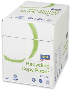 aro Kopierpapier Druckerpapier Universalpapier DIN A4-80 g/m² Diverse Mengen (Aro Recycling 2500 Blatt & 1x HLKauf-Produkt)