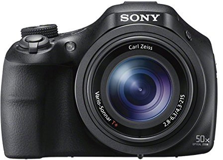 Sony DSCHX400VB.CEH Digital Compact Bridge Camera with Lens (Electronic View Finder, 20.4 MP, 50x Optical High Zoom, Wi-Fi, NFC) - Black (Renewed)