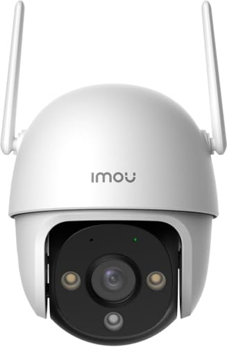 Imou Cámara de seguridad 2K para exteriores, cámara inalámbrica WiFi de 3 MP para el hogar con detección humana, visión nocturna IR, seguimiento inteligente, cámara exterior de 360° con Alexa (DK7 2K)