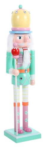 MAGICLULU Figurine De Noël Casse-Noisette Bonbon Vert Soldat Casse-Noisette Décor Casse-Noisette Pastel Figurines Casse-Noisette Douce Marionnette Décor De À Collectionner 25 Cm
