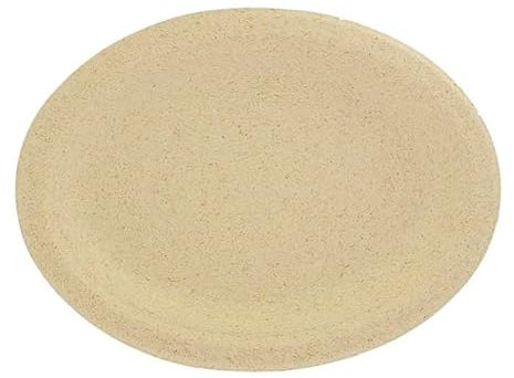 Monouso | 50 Platos Ovalados de Pulpa de Trigo Natural, 26x20cm, Plato Llano, Biodegradable, Compostable, Apto para Microondas, Horno y Congelador, Restauración y Sector Hostelero