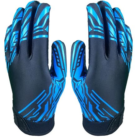 Nuytghr Handschuhe für Fußball,Fußballhandschuhe - 2 Stück klebrige breite Empfängerhandschuhe | Jugend-Fußballhandschuhe, klebrige breite Receiver-Handschuhe mit super klebrigem Griff für Erwachsene