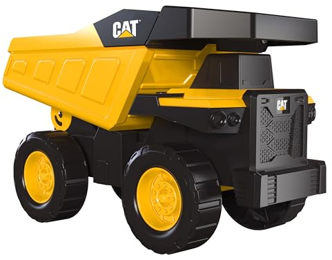 Cat Construction Toys, Real Steel Dump Truck – 12” Heavy Duty Steel Construction Toy with Realistic Working Dump Bed – Durable Vehicle for Indoor & Outdoor Play – Ages 3+