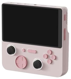 Fangxuee E5Plus bärbar videokonsol, 5- HD-skärm, retrokonsol med dubbel kontroll, 64 GB, 6 000 mAh batteri.