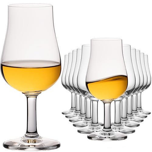 Imperial Nosing Lot de 12 verres à whisky en cristal de 120 ml Passe au lave-vaisselle
